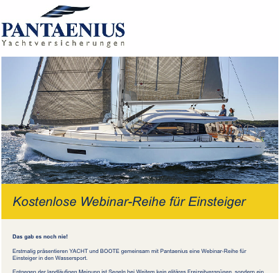 Pantaenius Newsletter Screenshot Ankündigung Webinare