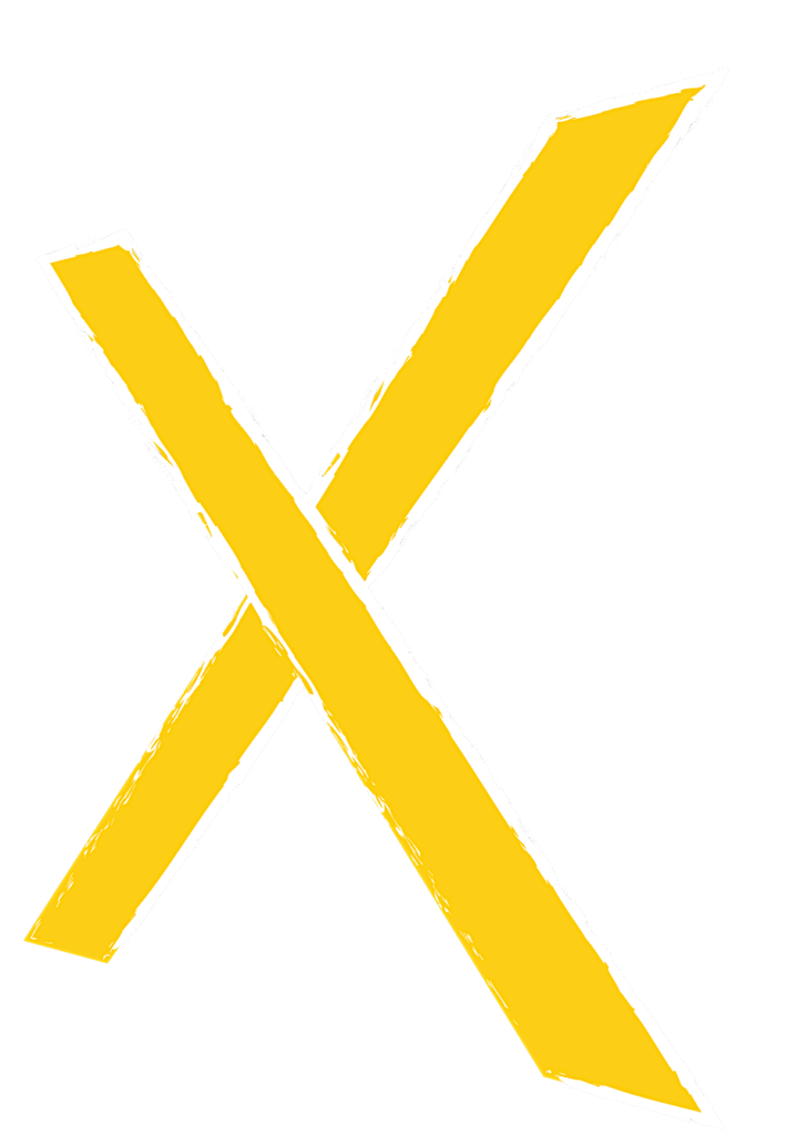 Ein gelbes X