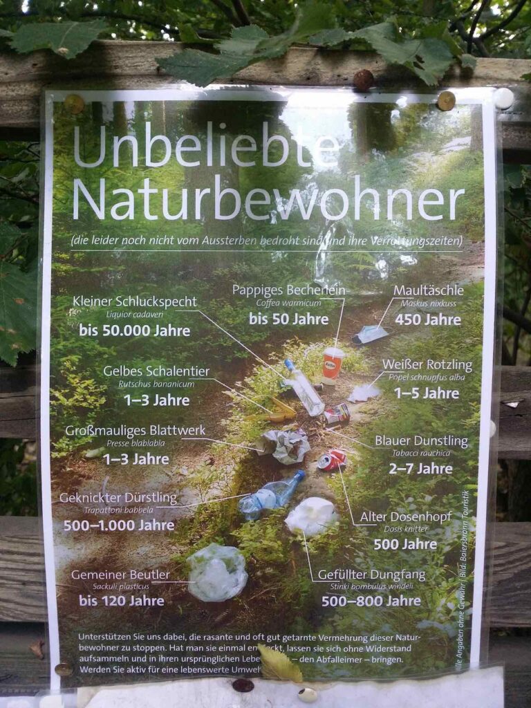 Unbeliebte Naturbewohner Plakat: Müll & Co