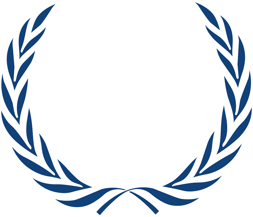 Blauer Lorbeerkranz